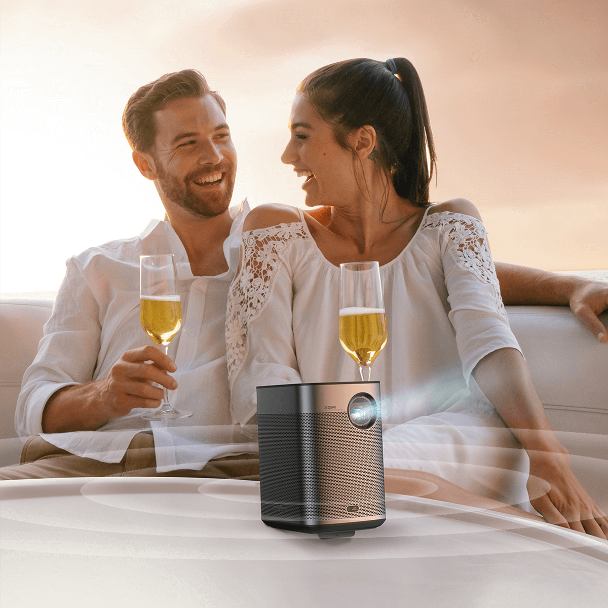 Enjoy traveling activities with Halo+ portable projector