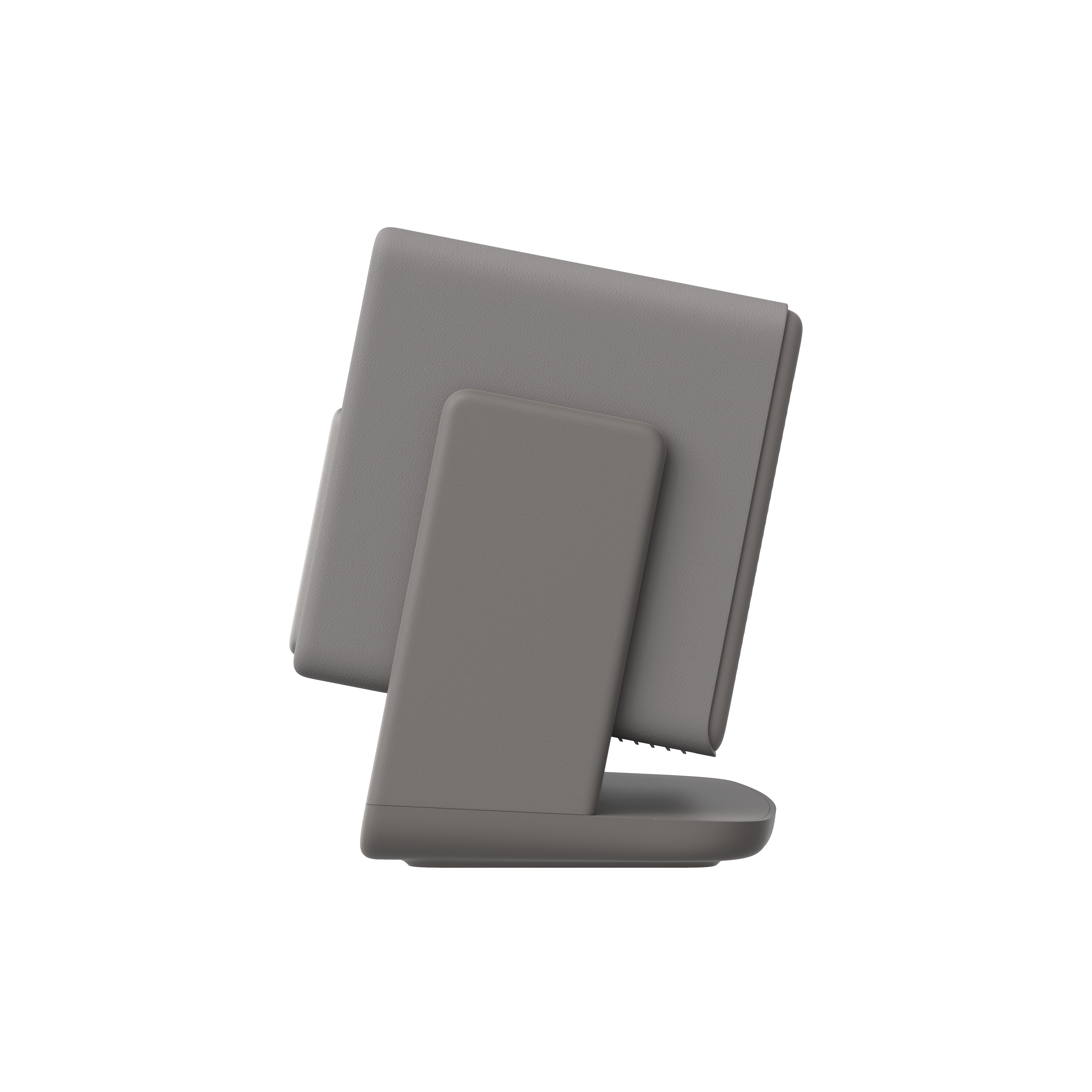 HORIZON 20 projector in gray with integrated stand, side profile view.