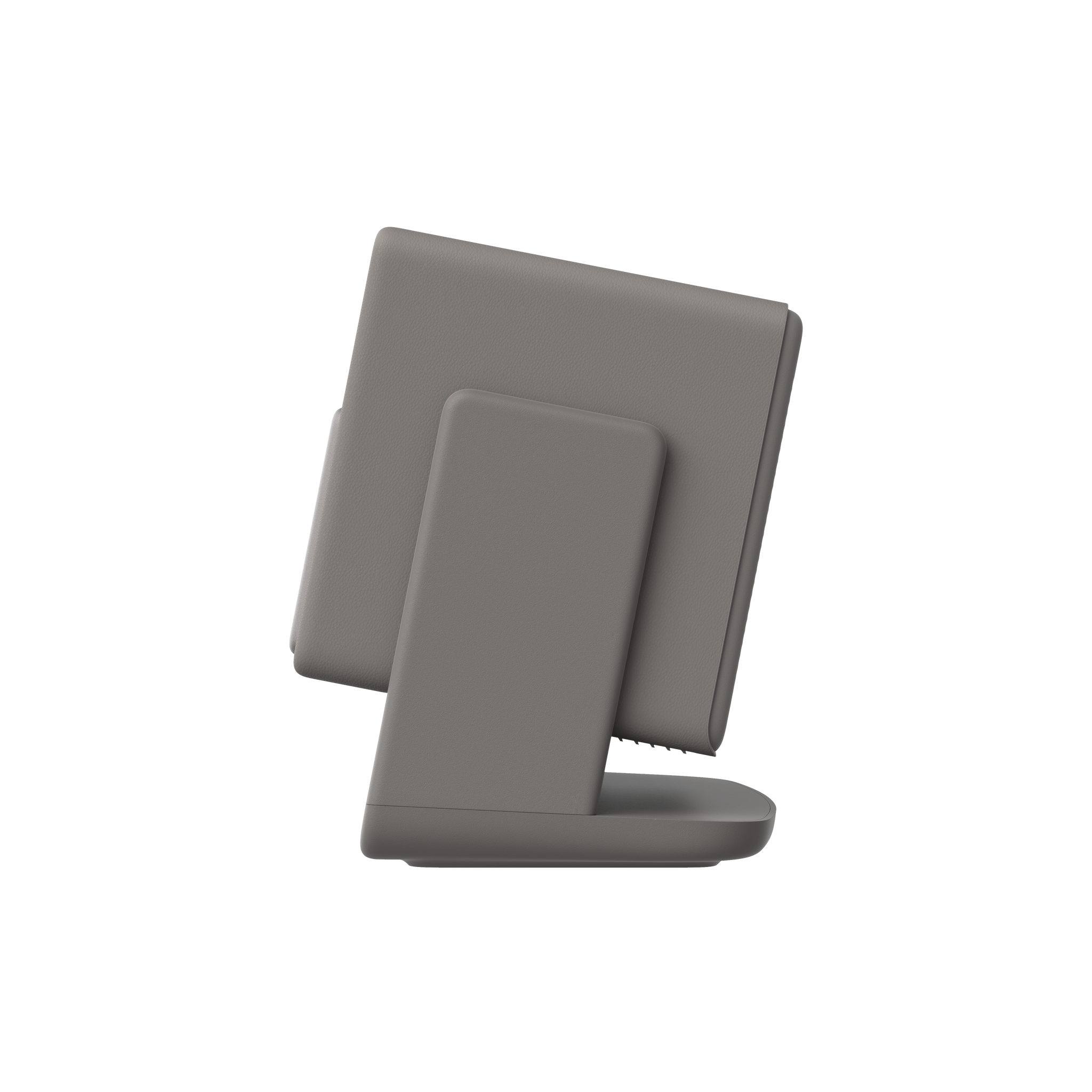HORIZON 20 Max projector in elephant grey, side view showing sleek stand and minimalist design.