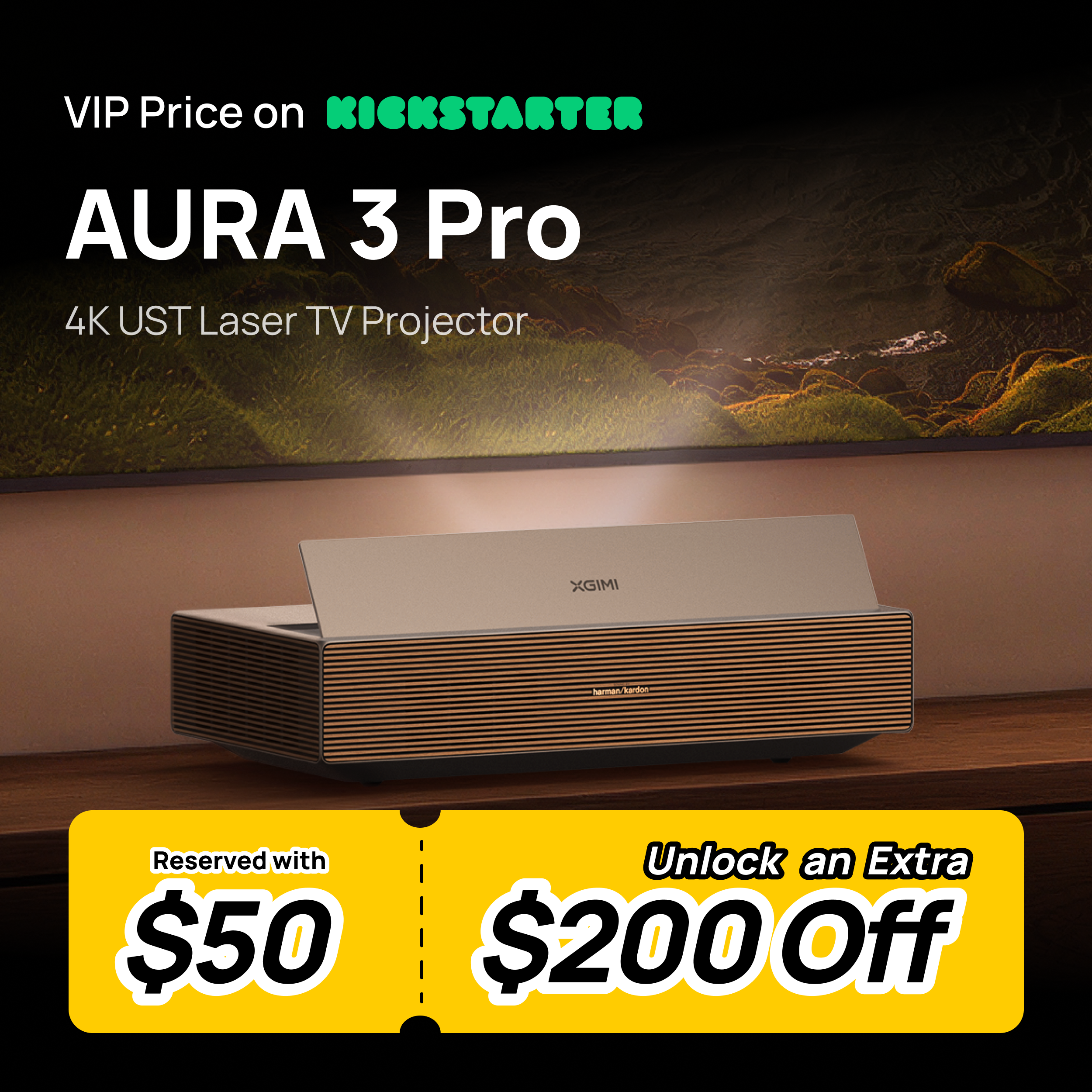 AURA 3 Pro 4K UST Projector with Laser Light Source