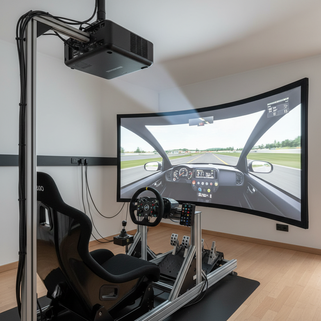 Sim Racing on a 100-Inch Screen: The Ultimate Projector Setup Guide