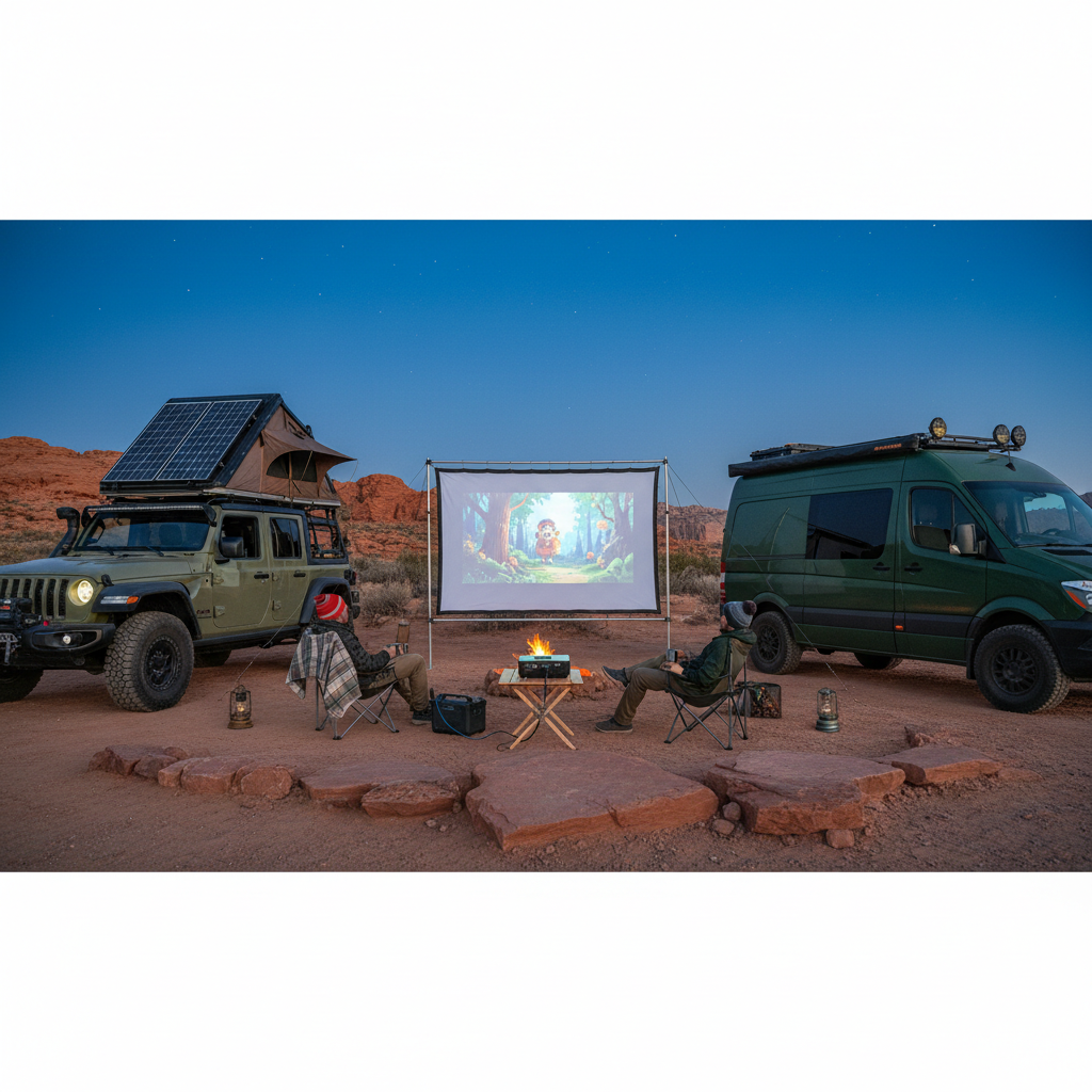 How to Create a DIY Outdoor Movie Screen for Overlanding Trips cover
