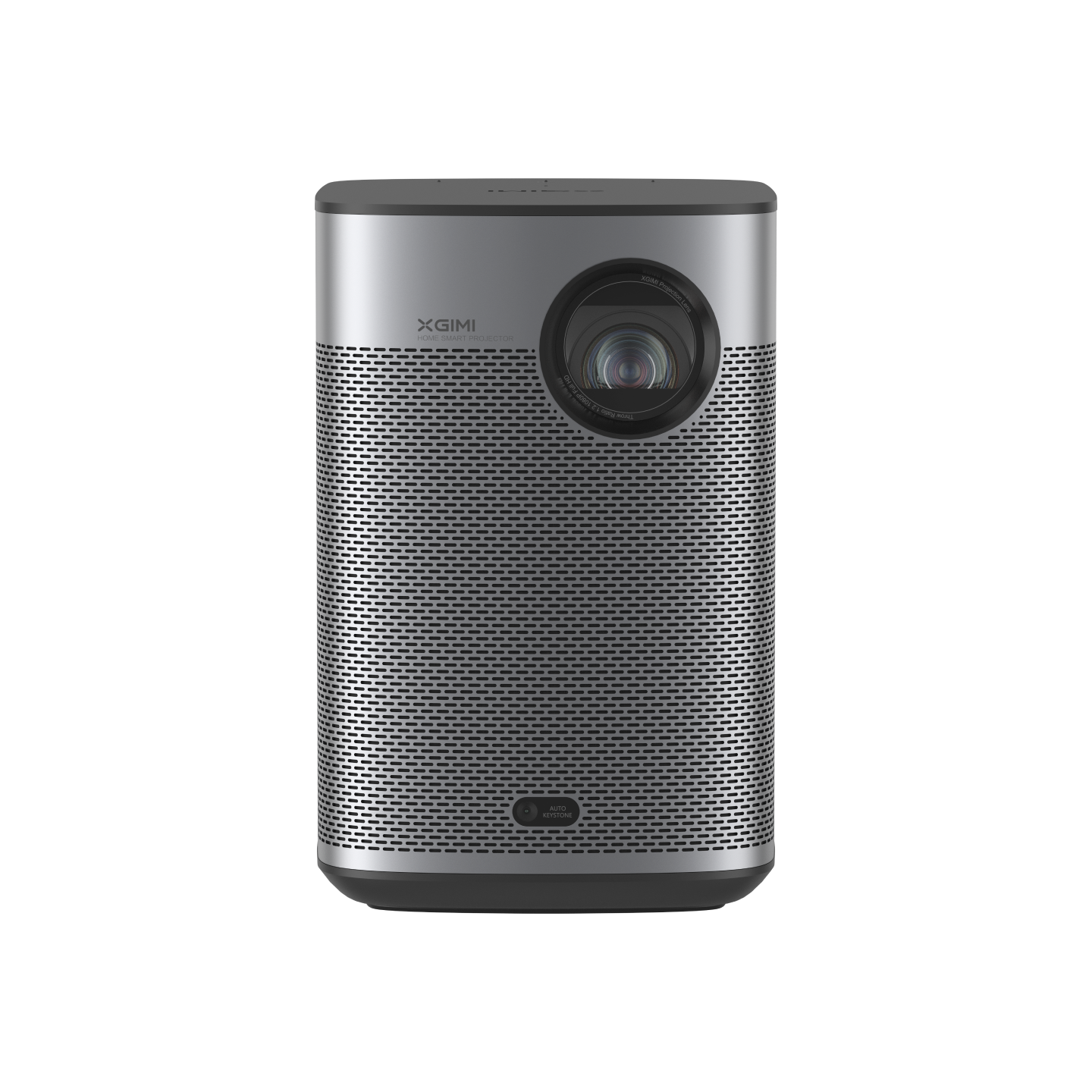 Front photo of XGIMI Halo+ (New): It is a LED compact projector with two built-in speakers of Harman Kardom. It is ideal for outdoor uses. 