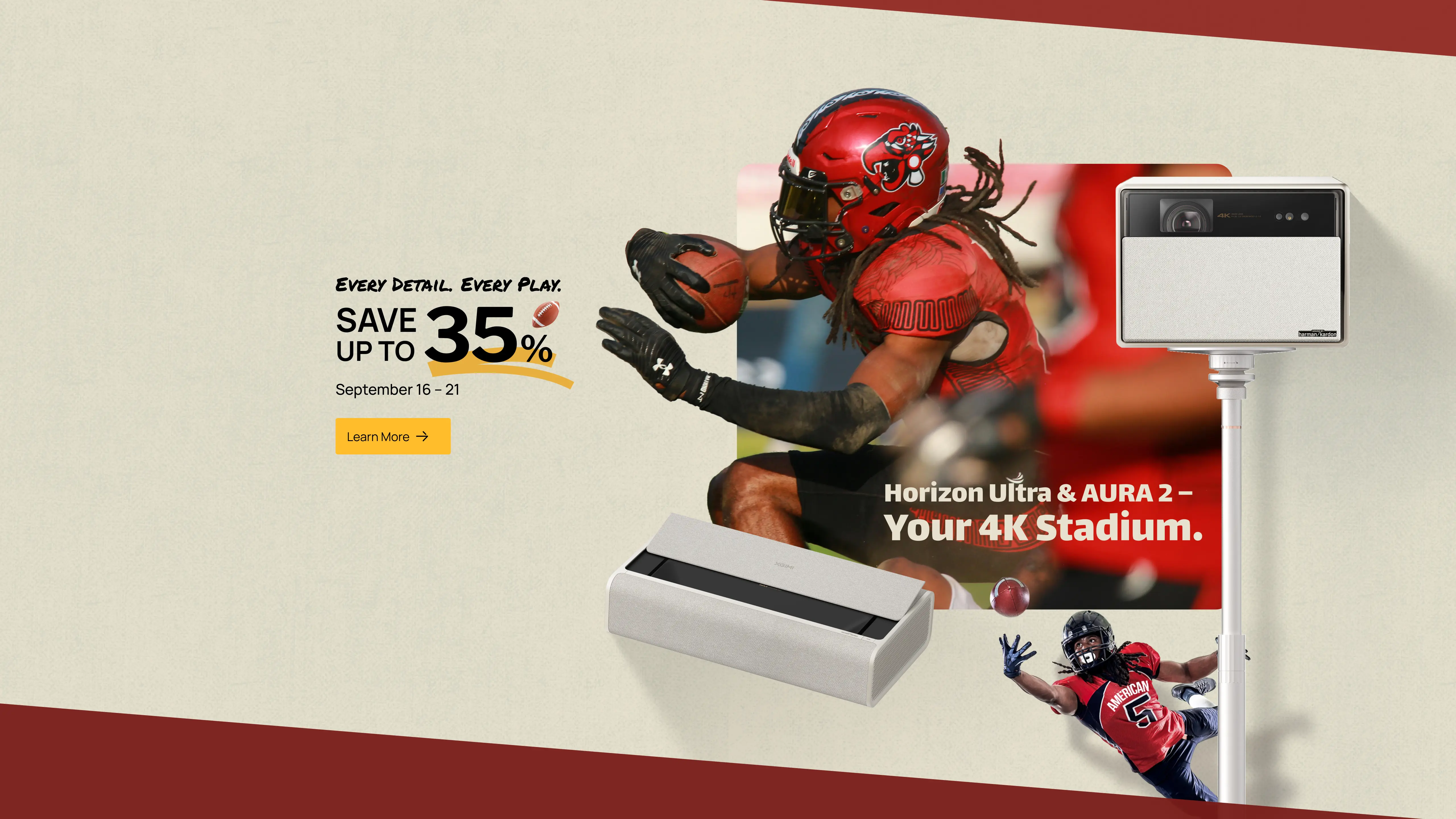 XGIMI Projectors Sale Up to 35% OFF from Sep. 16th to 21st: Enjoy 4K Stadium Experience at home with HORIZON Ultra and AURA 2 On Sale