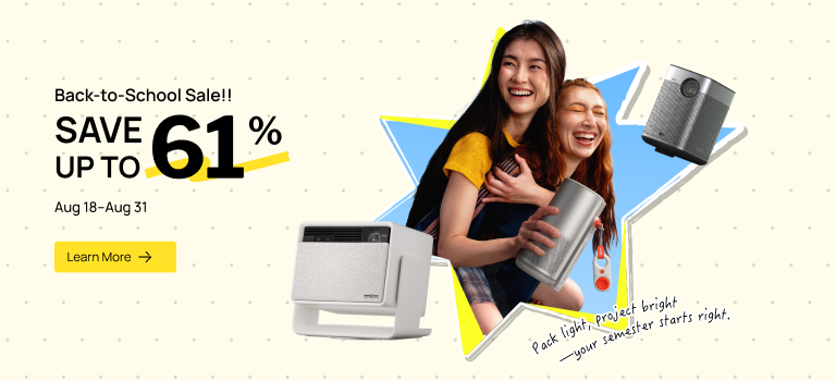 XGIMI Projector US: Click and Check the Back to School Sale Save Up to 61% from August 18th to 31st.