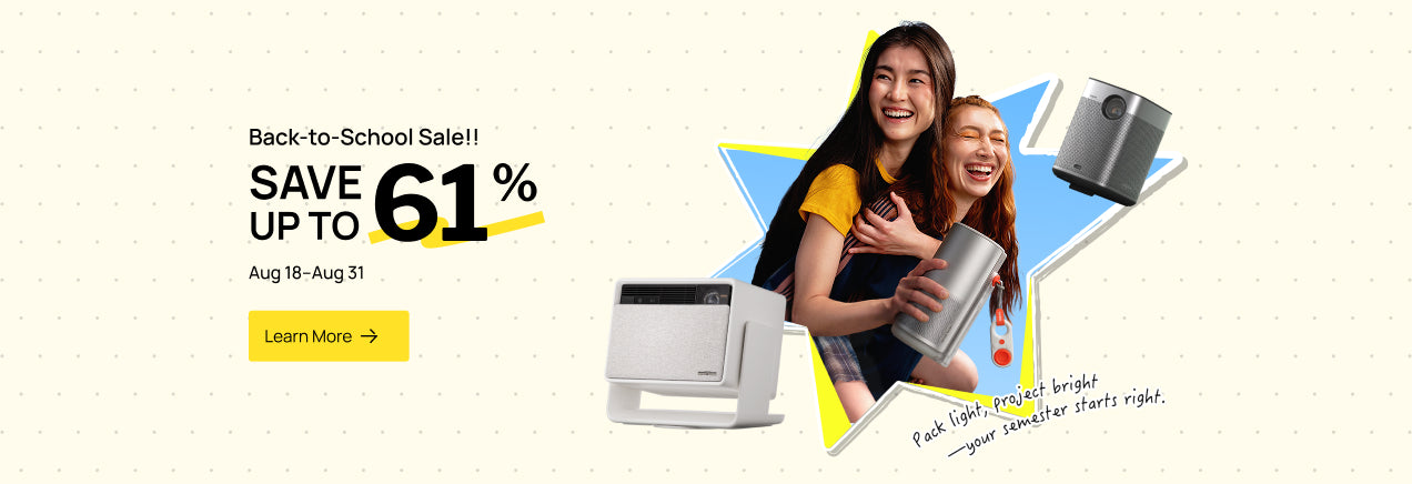 XGIMI Projector US: Click and Check the Back to School Sale Save Up to 61% from August 18th to 31st.