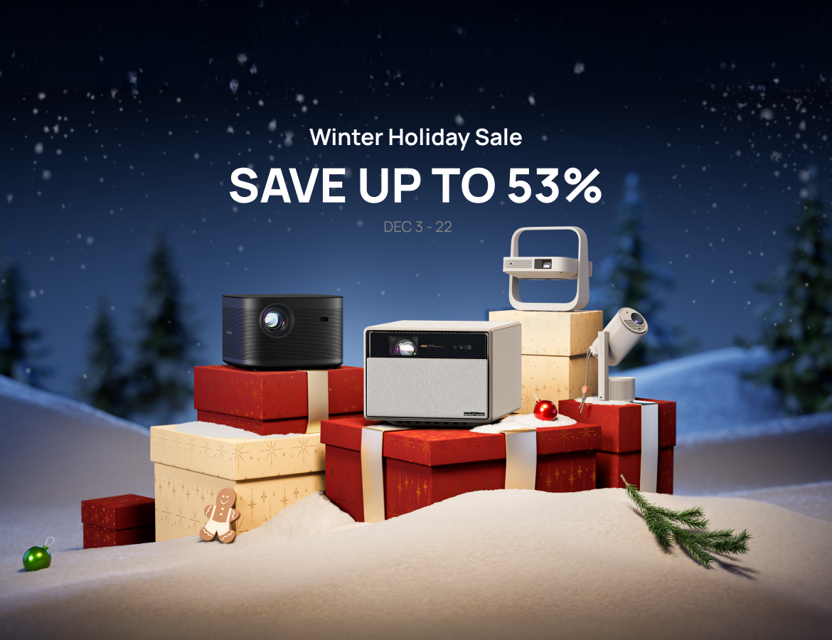 XGIMI Christmas Sale Nov Dec 3rd - Dec 22nd, 2024: Enjoy huge discounts up to 53% OFF for projectors and accessories!