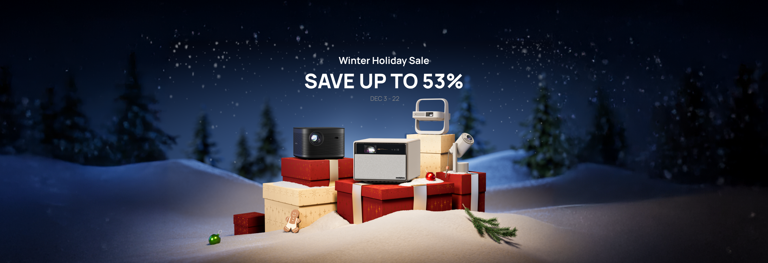 XGIMI Christmas Sale Nov Dec 3rd - Dec 22nd, 2024: Enjoy huge discounts up to 53% OFF for projectors and accessories!