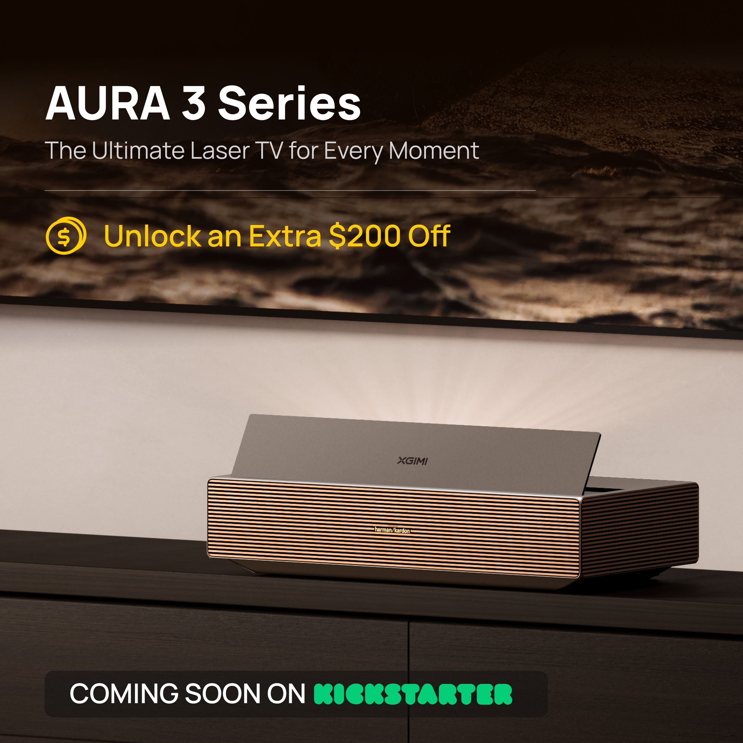 XGIMI AURA 3 Series 4K Laser TV Projector - Reserve now!