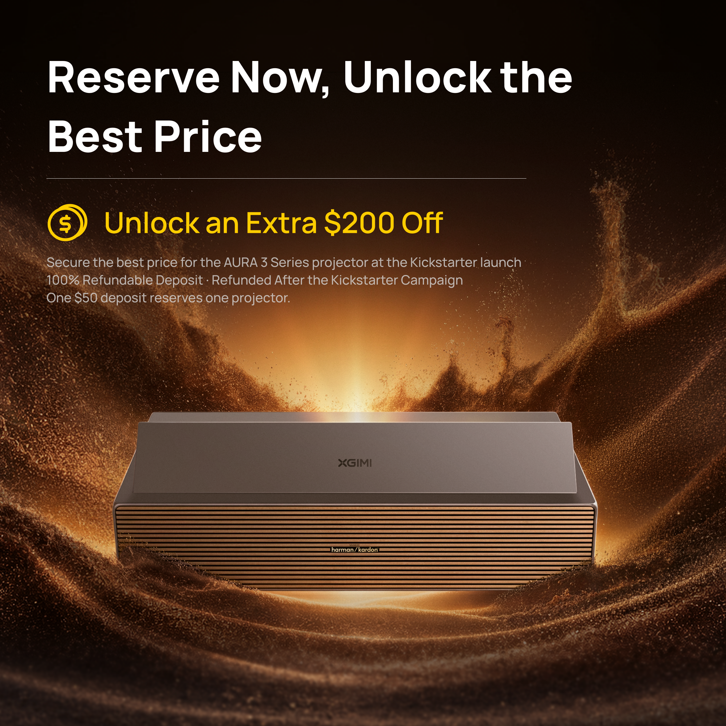Reserve XGIMI AURA 3 Max or AURA 3 Pro now, unlock the best price on Kickstarter for the upcoming launch!