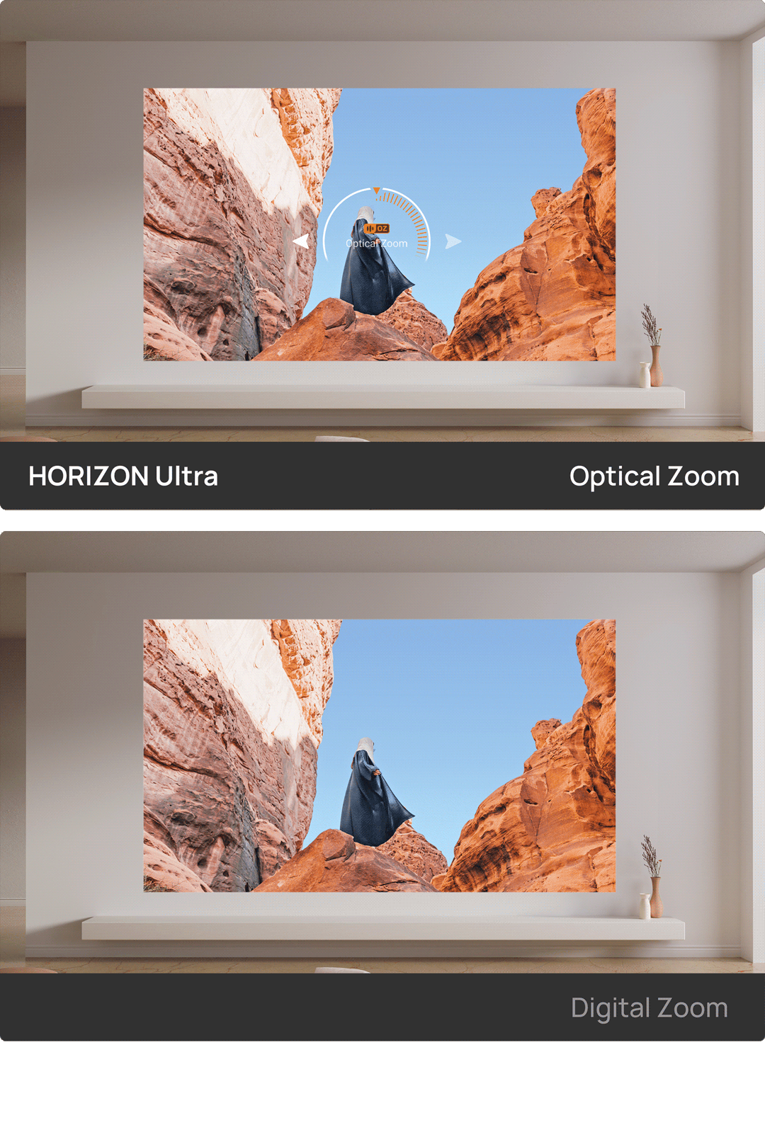 XGIMI HORIZON Ultra 4K Proyector - 100 pulgadas + Dolby Vision, luz dual,  ISA 3.0, 2300 lúmenes ISO, Android TV 11, 2x12w Harman Kardon, zoom óptico  
