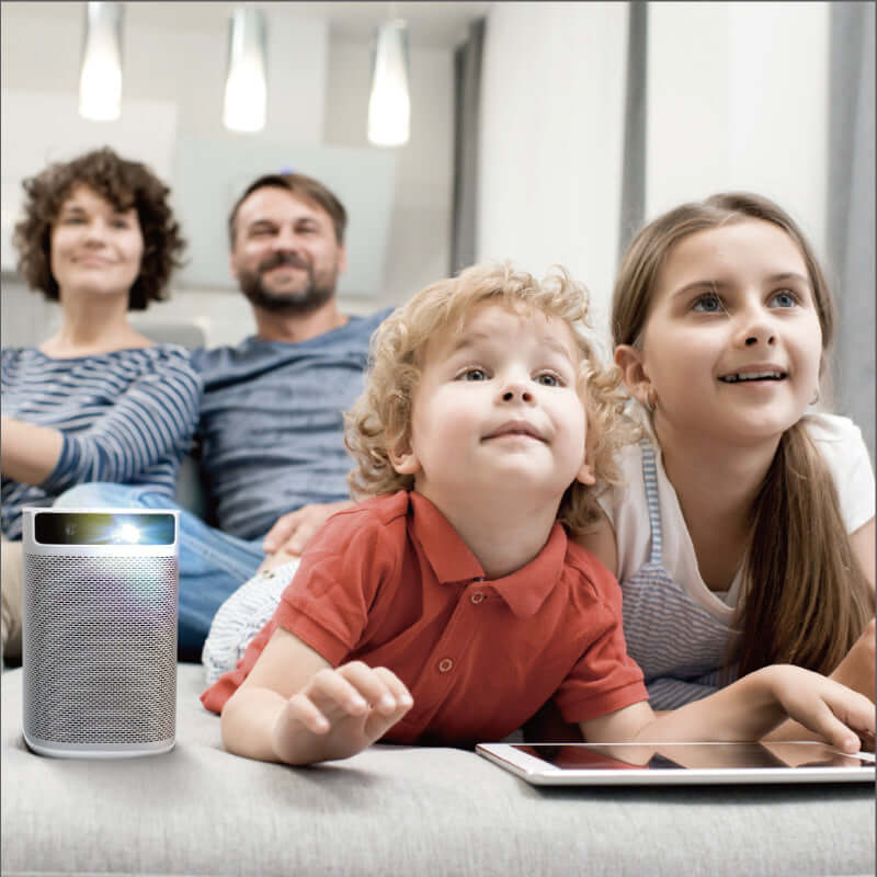 MoGo Pro - 1080p pico mini projector -  suitable for families with children